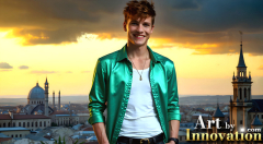 The Beautiful & Handsome Men of the Golden City,is a collection of AI generated images of sexy,glamorous,handsome guys in the heavens.