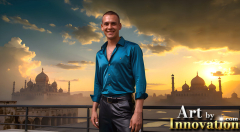 The Beautiful & Handsome Men of the Golden City,is a collection of AI generated images of sexy,glamorous,handsome guys in the heavens.