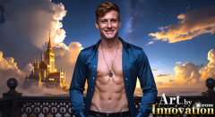 The Beautiful & Handsome Men of the Golden City,is a collection of AI generated images of sexy,glamorous,handsome guys in the heavens.