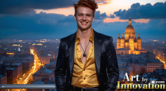 The Beautiful & Handsome Men of the Golden City,is a collection of AI generated images of sexy,glamorous,handsome guys in the heavens.