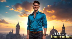 The Beautiful & Handsome Men of the Golden City,is a collection of AI generated images of sexy,glamorous,handsome guys in the heavens.