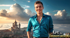 The Beautiful & Handsome Men of the Golden City,is a collection of AI generated images of sexy,glamorous,handsome guys in the heavens.