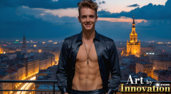 The Beautiful & Handsome Men of the Golden City,is a collection of AI generated images of sexy,glamorous,handsome guys in the heavens.