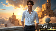 The Beautiful & Handsome Men of the Golden City,is a collection of AI generated images of sexy,glamorous,handsome guys in the heavens.