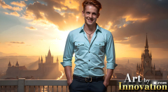 The Beautiful & Handsome Men of the Golden City,is a collection of AI generated images of sexy,glamorous,handsome guys in the heavens.