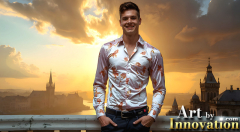 The Beautiful & Handsome Men of the Golden City,is a collection of AI generated images of sexy,glamorous,handsome guys in the heavens.