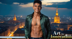 The Beautiful & Handsome Men of the Golden City,is a collection of AI generated images of sexy,glamorous,handsome guys in the heavens.