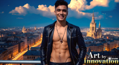 The Beautiful & Handsome Men of the Golden City,is a collection of AI generated images of sexy,glamorous,handsome guys in the heavens.