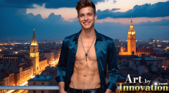 The Beautiful & Handsome Men of the Golden City,is a collection of AI generated images of sexy,glamorous,handsome guys in the heavens.