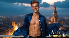 The Beautiful & Handsome Men of the Golden City,is a collection of AI generated images of sexy,glamorous,handsome guys in the heavens.