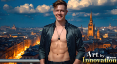 The Beautiful & Handsome Men of the Golden City,is a collection of AI generated images of sexy,glamorous,handsome guys in the heavens.