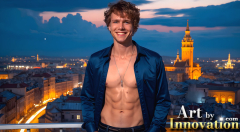 The Beautiful & Handsome Men of the Golden City,is a collection of AI generated images of sexy,glamorous,handsome guys in the heavens.