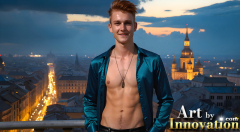 The Beautiful & Handsome Men of the Golden City,is a collection of AI generated images of sexy,glamorous,handsome guys in the heavens.