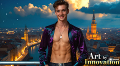 The Beautiful & Handsome Men of the Golden City,is a collection of AI generated images of sexy,glamorous,handsome guys in the heavens.