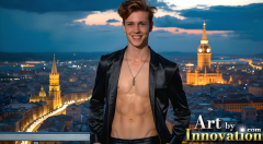 The Beautiful & Handsome Men of the Golden City,is a collection of AI generated images of sexy,glamorous,handsome guys in the heavens.