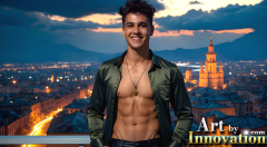 The Beautiful & Handsome Men of the Golden City,is a collection of AI generated images of sexy,glamorous,handsome guys in the heavens.