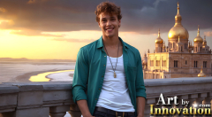 The Beautiful & Handsome Men of the Golden City,is a collection of AI generated images of sexy,glamorous,handsome guys in the heavens.