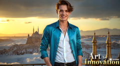 The Beautiful & Handsome Men of the Golden City,is a collection of AI generated images of sexy,glamorous,handsome guys in the heavens.