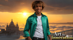 The Beautiful & Handsome Men of the Golden City,is a collection of AI generated images of sexy,glamorous,handsome guys in the heavens.