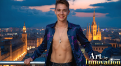 The Beautiful & Handsome Men of the Golden City,is a collection of AI generated images of sexy,glamorous,handsome guys in the heavens.