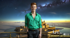 The Beautiful & Handsome Men of the Golden City,is a collection of AI generated images of sexy,glamorous,handsome guys in the heavens.