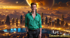 The Beautiful & Handsome Men of the Golden City,is a collection of AI generated images of sexy,glamorous,handsome guys in the heavens.