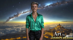 The Beautiful & Handsome Men of the Golden City,is a collection of AI generated images of sexy,glamorous,handsome guys in the heavens.