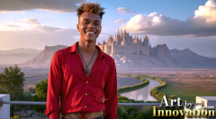 The Beautiful & Handsome Men of the Golden City,is a collection of AI generated images of sexy,glamorous,handsome guys in the heavens.