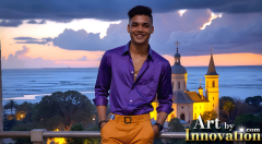 The Beautiful & Handsome Men of the Golden City,is a collection of AI generated images of sexy,glamorous,handsome guys in the heavens.