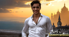 The Beautiful & Handsome Men of the Golden City,is a collection of AI generated images of sexy,glamorous,handsome guys in the heavens.