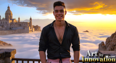 The Beautiful & Handsome Men of the Golden City,is a collection of AI generated images of sexy,glamorous,handsome guys in the heavens.