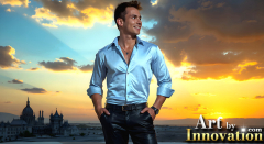 The Beautiful & Handsome Men of the Golden City,is a collection of AI generated images of sexy,glamorous,handsome guys in the heavens.