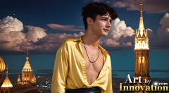 The Beautiful & Handsome Men of the Golden City,is a collection of AI generated images of sexy,glamorous,handsome guys in the heavens.