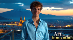 The Beautiful & Handsome Men of the Golden City,is a collection of AI generated images of sexy,glamorous,handsome guys in the heavens.