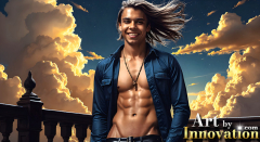 The Beautiful & Handsome Men of the Golden City,is a collection of AI generated images of sexy,glamorous,handsome guys in the heavens.