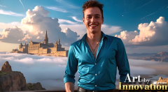 The Beautiful & Handsome Men of the Golden City,is a collection of AI generated images of sexy,glamorous,handsome guys in the heavens.
