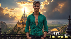 The Beautiful & Handsome Men of the Golden City,is a collection of AI generated images of sexy,glamorous,handsome guys in the heavens.