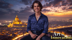 The Beautiful & Handsome Men of the Golden City,is a collection of AI generated images of sexy,glamorous,handsome guys in the heavens.