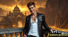 The Beautiful & Handsome Men of the Golden City,is a collection of AI generated images of sexy,glamorous,handsome guys in the heavens.