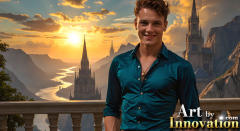 The Beautiful & Handsome Men of the Golden City,is a collection of AI generated images of sexy,glamorous,handsome guys in the heavens.