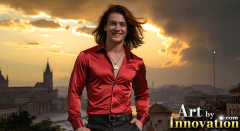 The Beautiful & Handsome Men of the Golden City,is a collection of AI generated images of sexy,glamorous,handsome guys in the heavens.