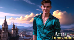 The Beautiful & Handsome Men of the Golden City,is a collection of AI generated images of sexy,glamorous,handsome guys in the heavens.