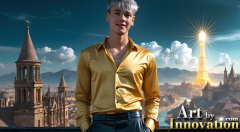 The Beautiful & Handsome Men of the Golden City,is a collection of AI generated images of sexy,glamorous,handsome guys in the heavens.
