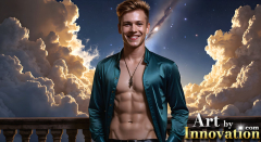 The Beautiful & Handsome Men of the Golden City,is a collection of AI generated images of sexy,glamorous,handsome guys in the heavens.