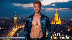 The Beautiful & Handsome Men of the Golden City,is a collection of AI generated images of sexy,glamorous,handsome guys in the heavens.