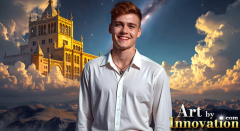 The Beautiful & Handsome Men of the Golden City,is a collection of AI generated images of sexy,glamorous,handsome guys in the heavens.