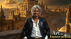 The Beautiful & Handsome Men of the Golden City,is a collection of AI generated images of sexy,glamorous,handsome guys in the heavens.