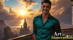 The Beautiful & Handsome Men of the Golden City,is a collection of AI generated images of sexy,glamorous,handsome guys in the heavens.