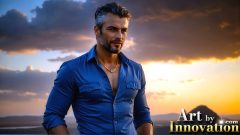 The Beautiful & Handsome Men of the Golden City,is a collection of AI generated images of sexy,glamorous,handsome guys in the heavens.