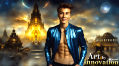 The Beautiful & Handsome Men of the Golden City,is a collection of AI generated images of sexy,glamorous,handsome guys in the heavens.